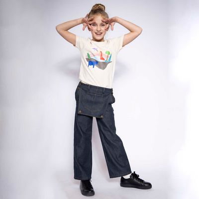 Girls Flare Jeans with Flap 3