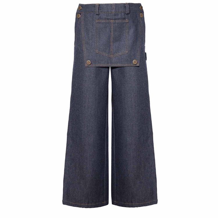 Girls Flare Jeans with Flap