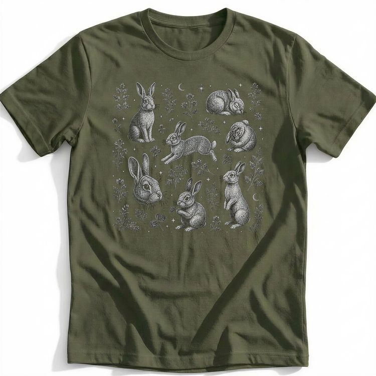 Bunny Fine Etching T-Shirt AU 5