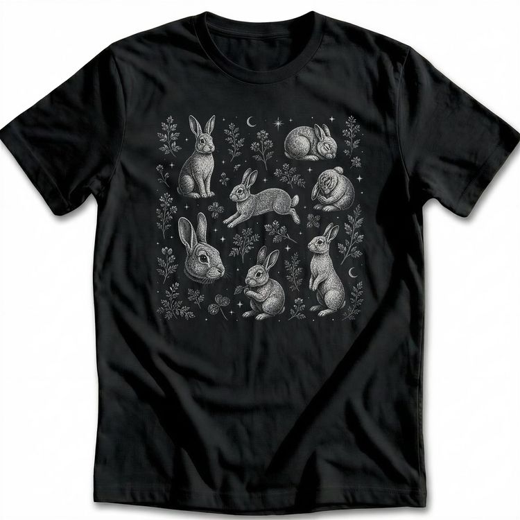 Bunny Fine Etching T-Shirt AU 4