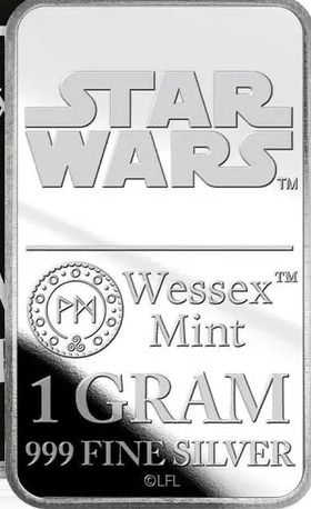 Star Wars 1 Gram 999 Fine Silver Bar