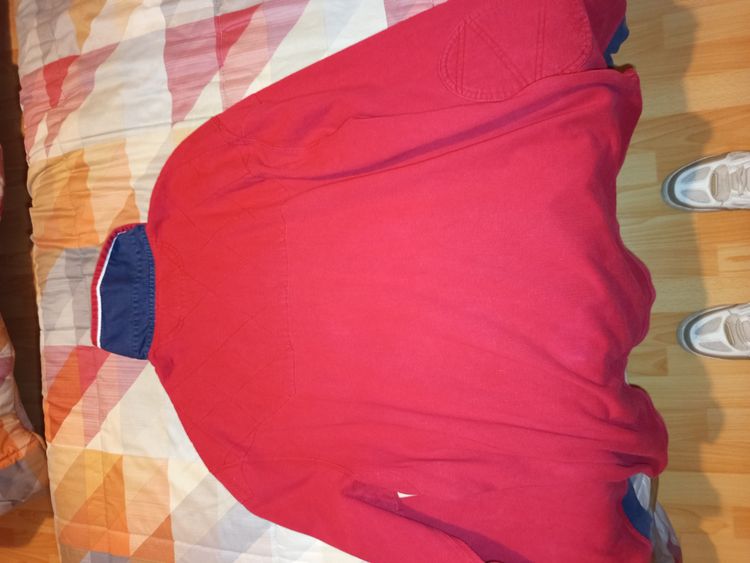 Red Long Sleeve Polo Shirt image 2