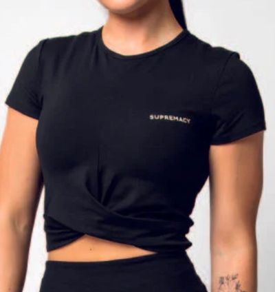 Supremacy Black Crop Top T-Shirt