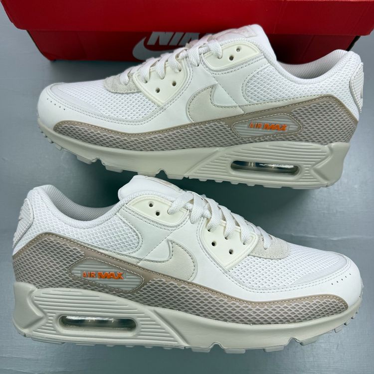 Nike Air Max 90 Size UK 9 Premium Phantom Cream Beige Men's Trainers IM5759-001 image 1