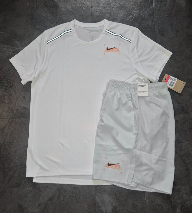 Nike White T-Shirt And Shorts Set