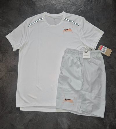 Nike White T-Shirt And Shorts Set