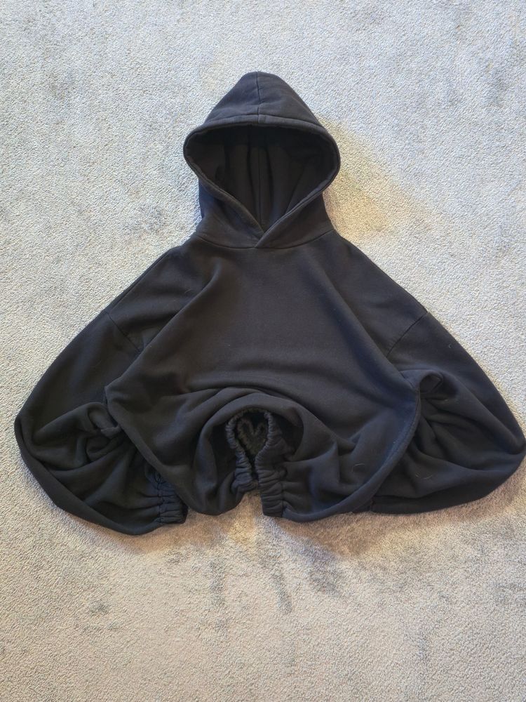 Hoodsy Boxy Black Hoodie 77×68