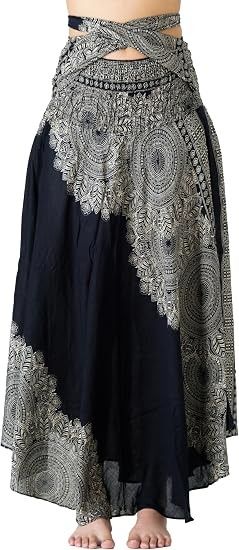 Black And White Patterned Wrap Skirt image 1