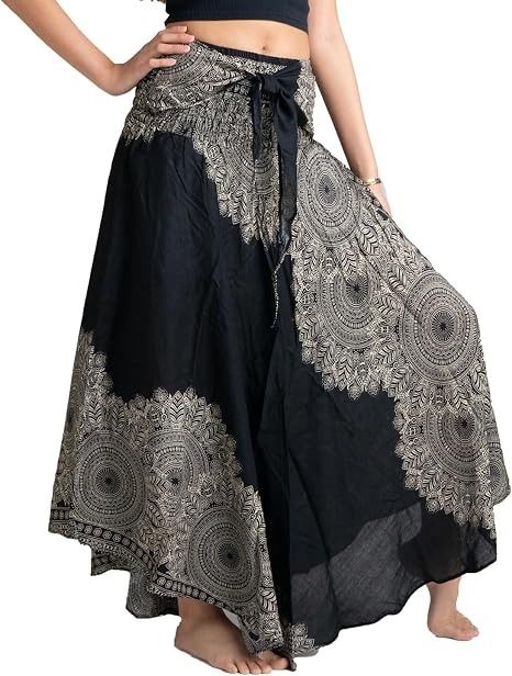 Black And White Patterned Wrap Skirt image 3