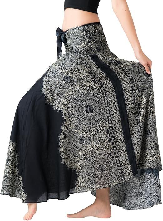 Black And White Patterned Wrap Skirt image 4