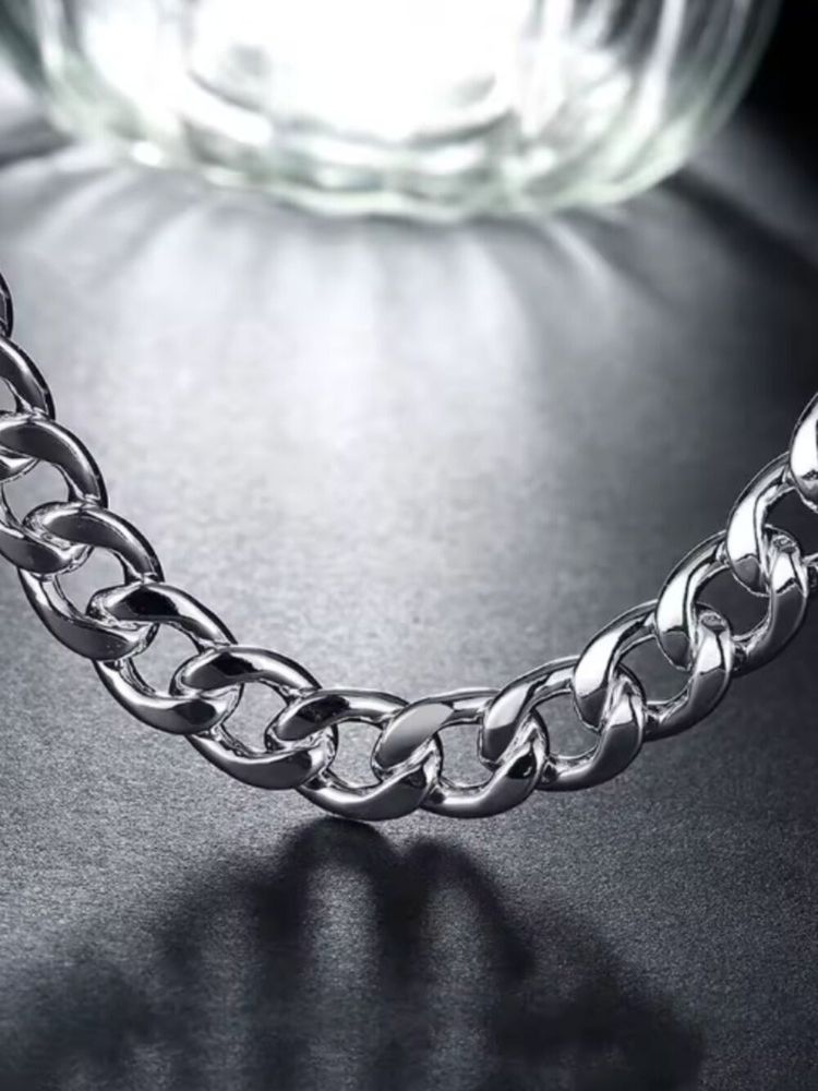 Silver Chain Necklace obraz 5