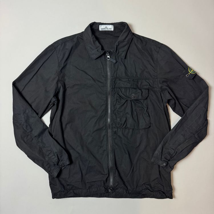Stone Island Black Cotton Overshirt - XL imagen 1