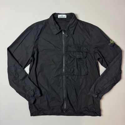 Stone Island Black Cotton Overshirt - XL