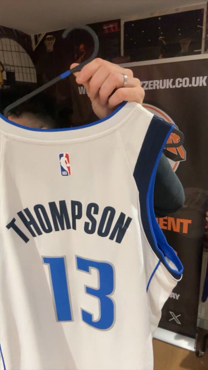 Nike THOMPSON MAVS BLKANK NIKE  LARGE WHITE NBA JERSEY  product image