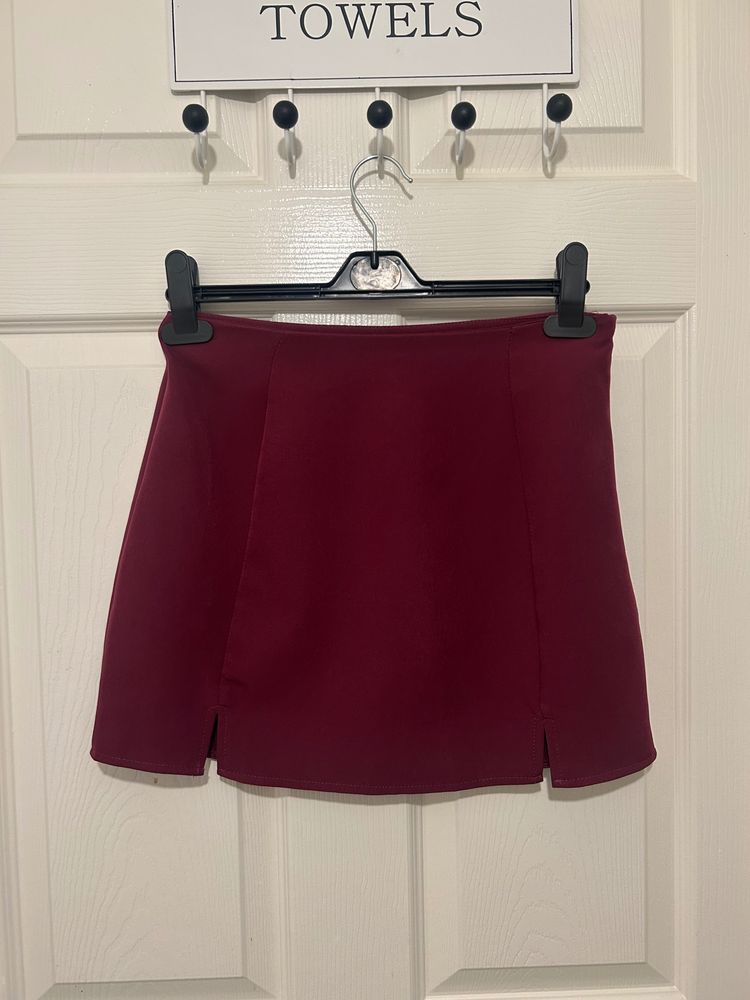 Boohoo Boohoo Burgundy Mini Skirt product image