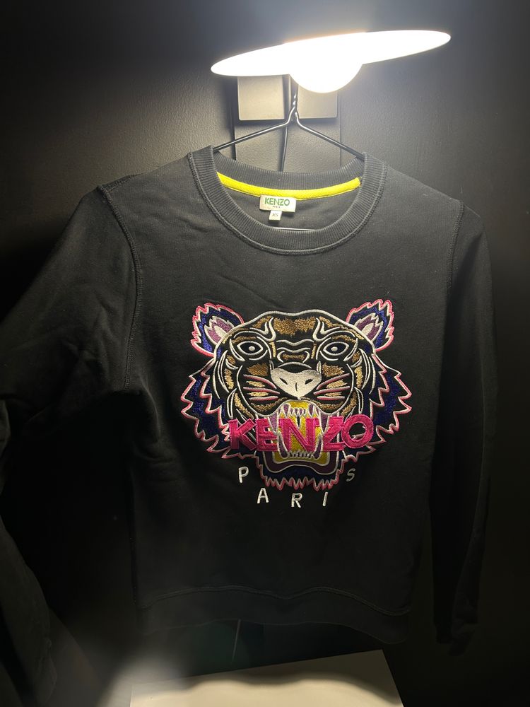 Kenzo black sweatshirt with tiger embroidery