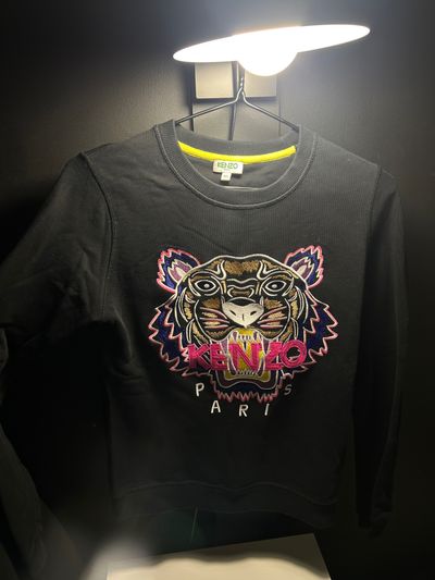 Kenzo black sweatshirt with tiger embroidery