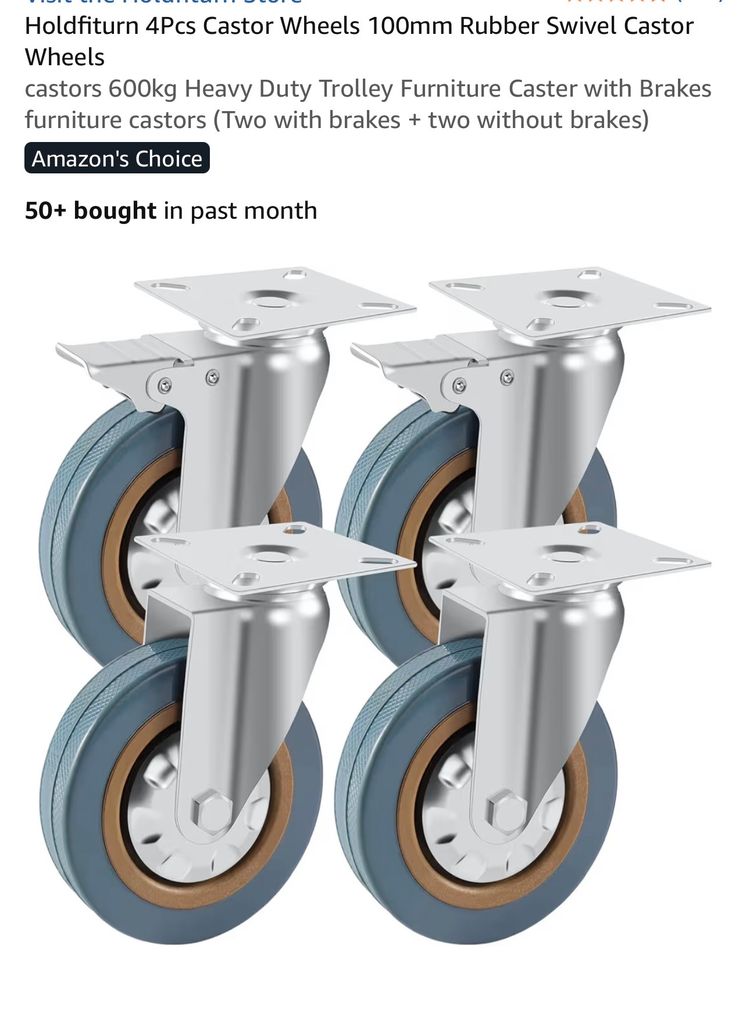 Holdfitur 4Pcs Castor Wheels