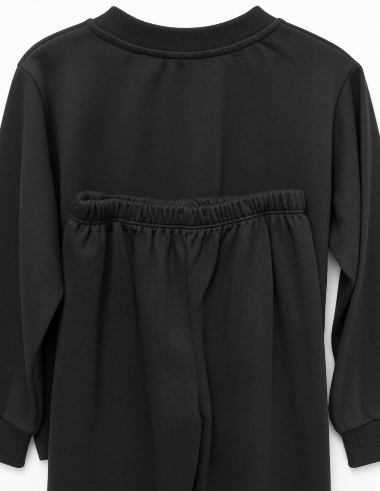 Black Kids Sweatshirt And Jogger Set image 4