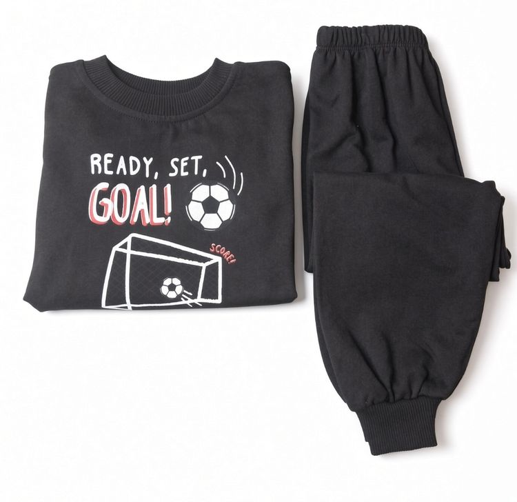 Black Kids Sweatshirt And Jogger Set image 7
