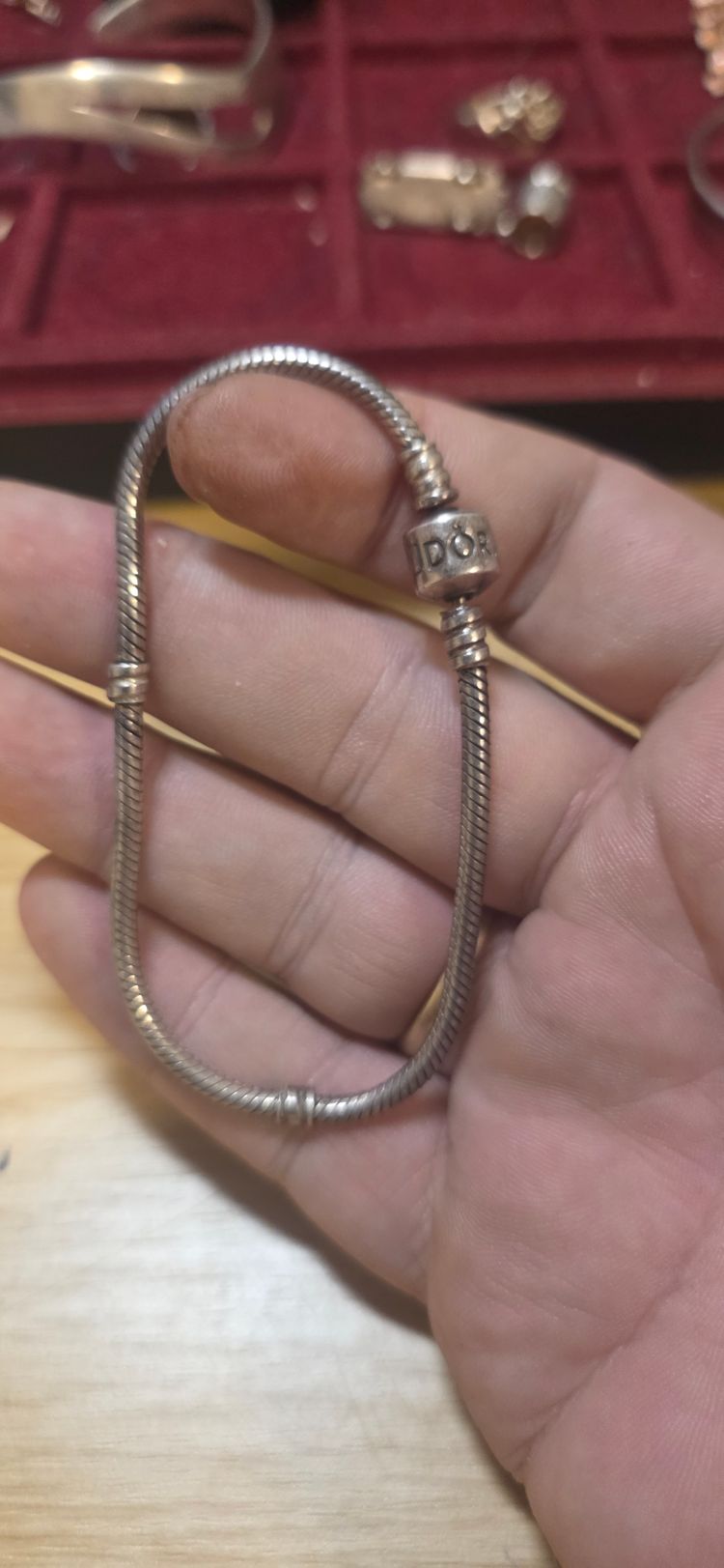 925 sterling Silver  Pandora  Charm Bracelet image 2