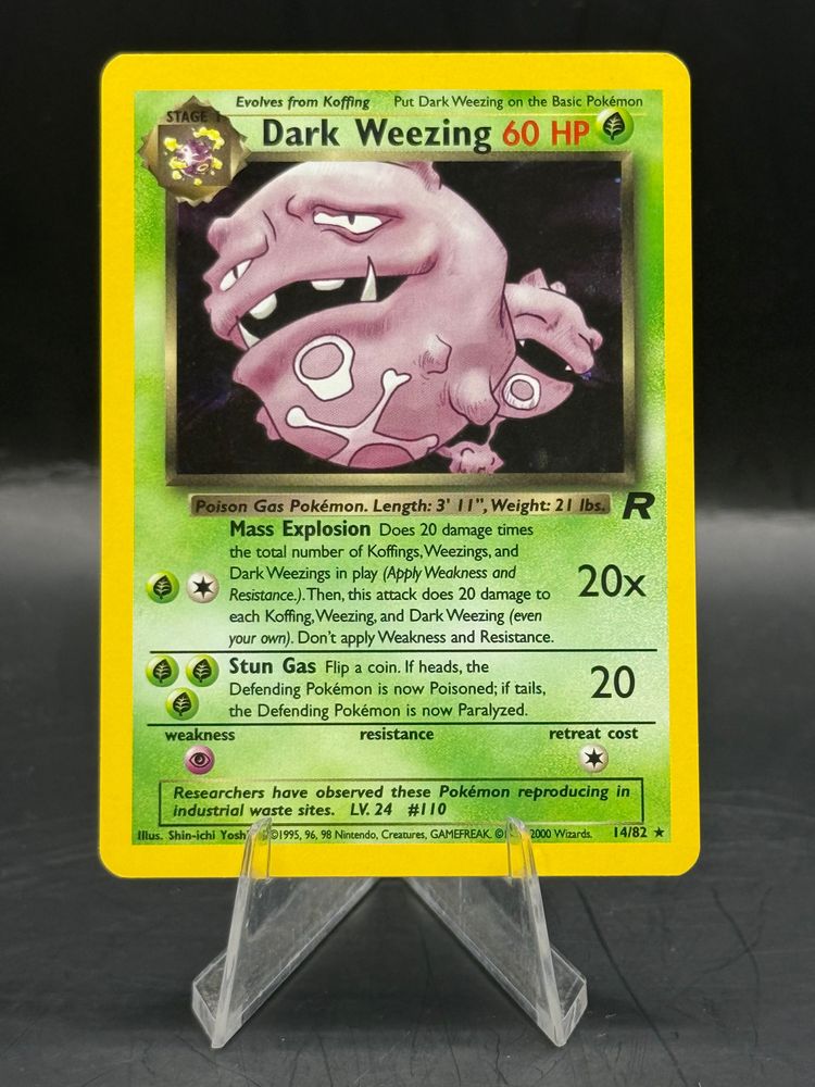 Pokemon Dark Weezing  Holo 14/82 (Excellent) obraz 1