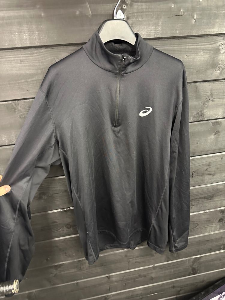 Asics Black Long Sleeve Quarter Zip Top