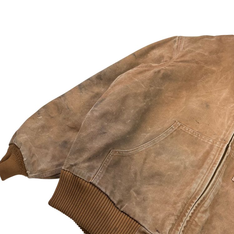 Carhartt J130 BRN Hooded Full-Zip Active Workwear Jacket Brown imagen 6