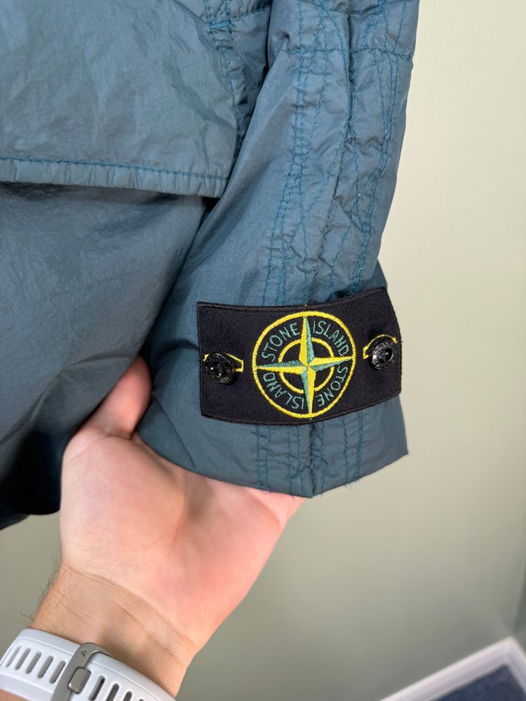 Stone Island Petrol Green Crinkle Reps Down Gilet obraz 5