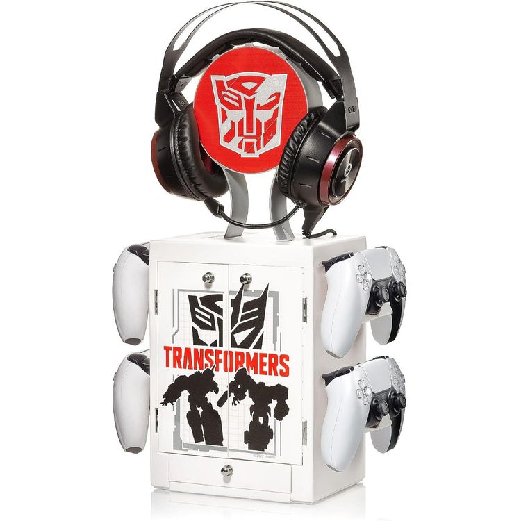 Numskull Official Transformers LED Light Gaming Locker, Controller Holder & Headset Stand image 1