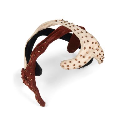 1950s Tri-Colour Velvet Caged Topper Hat 1