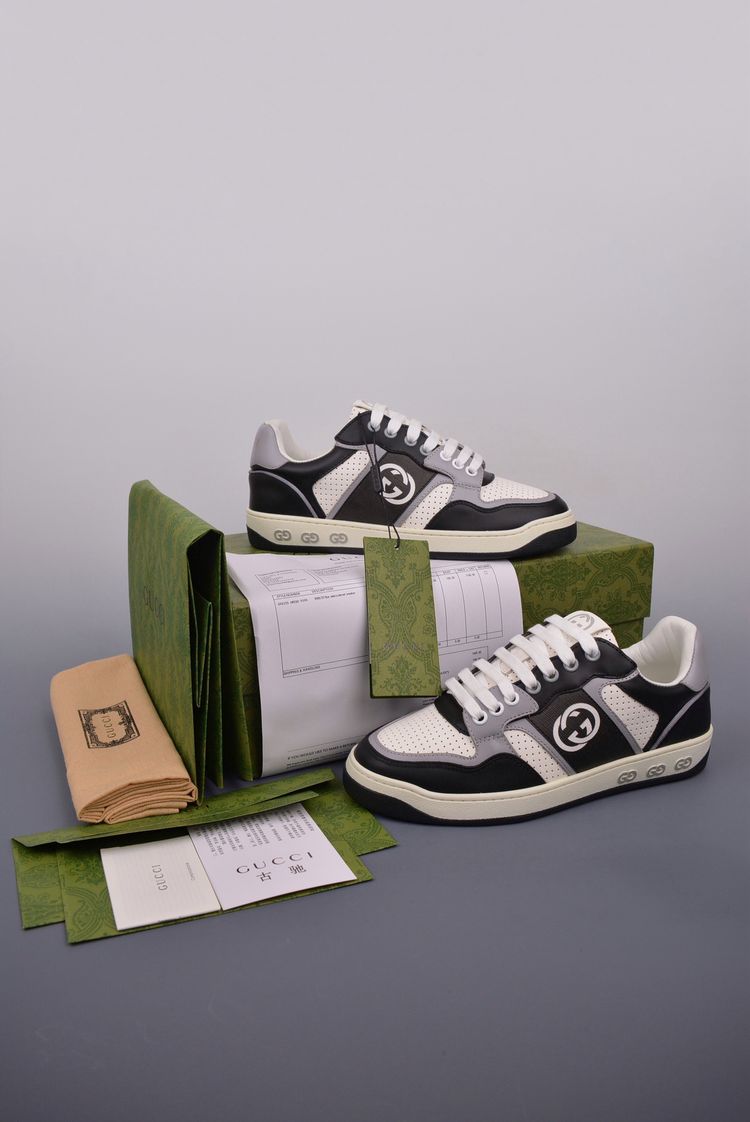 Gucci Black And White Sneakers image 4