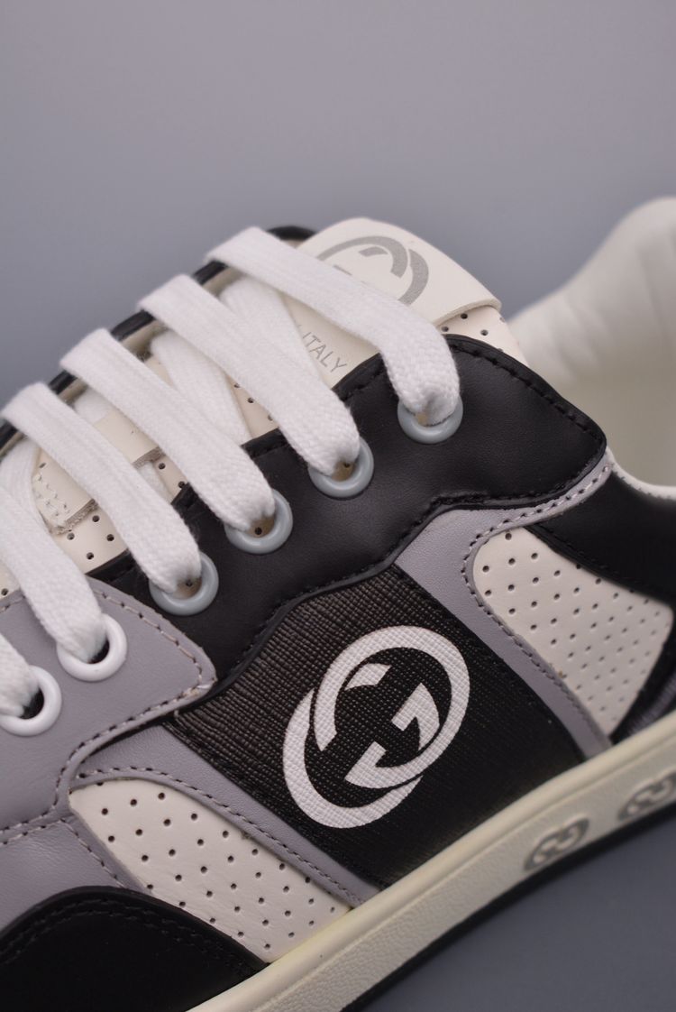 Gucci Black And White Sneakers image 8