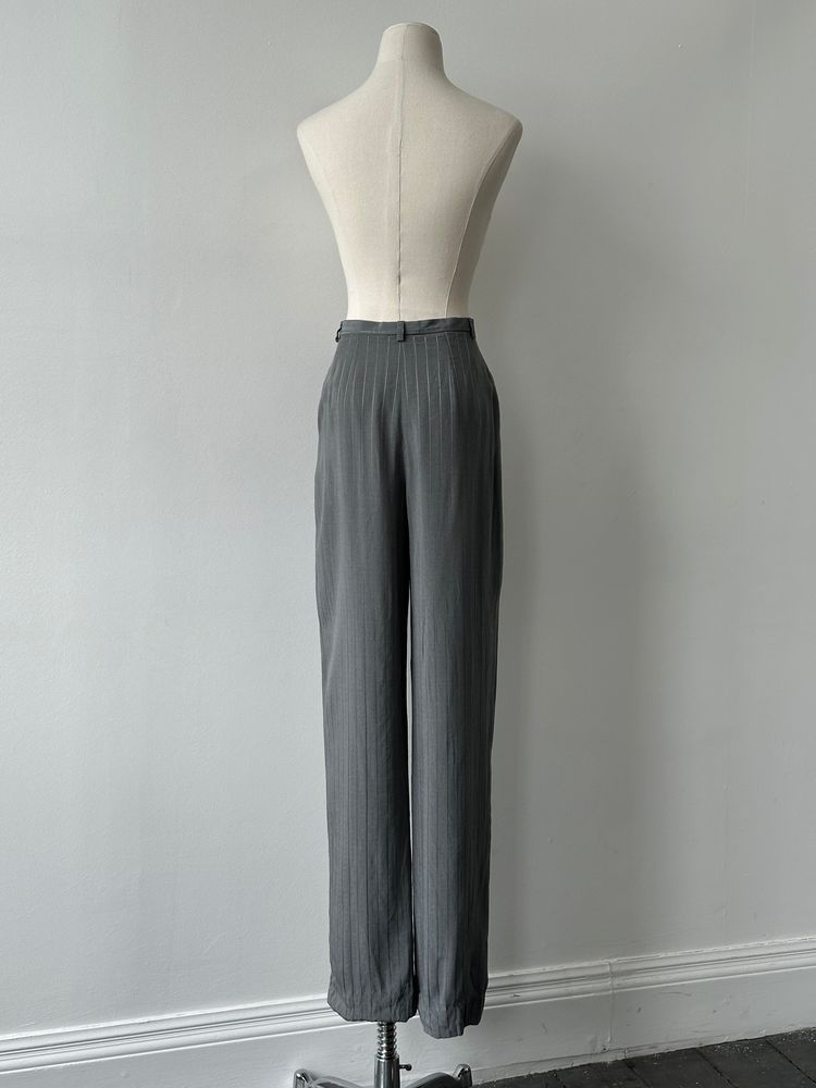 Girogio Armani 1990s Striped Straight Leg Tailored Trousers - W25 8