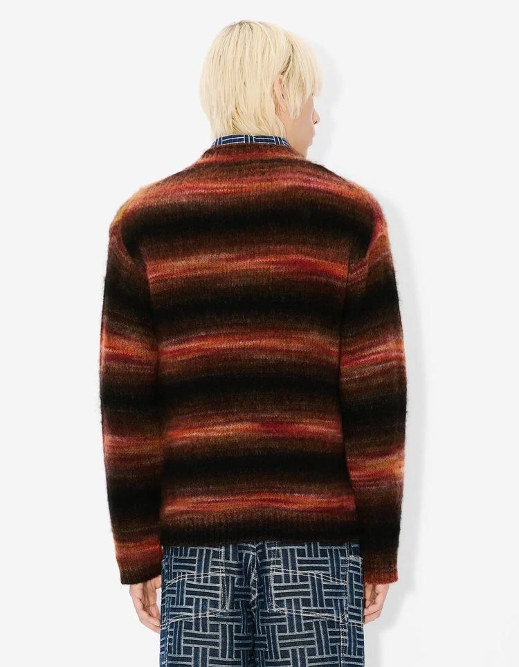 Kenzo Black Embroidered Stripes Sweater image 2