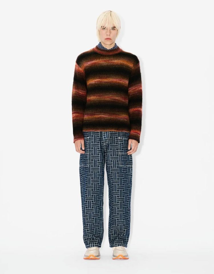 Kenzo Black Embroidered Stripes Sweater image 7