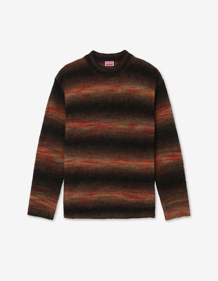 Kenzo Black Embroidered Stripes Sweater image 1
