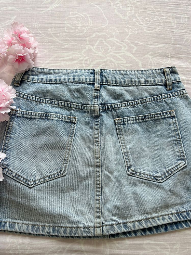 Shein Denim Mini Skirt image 6