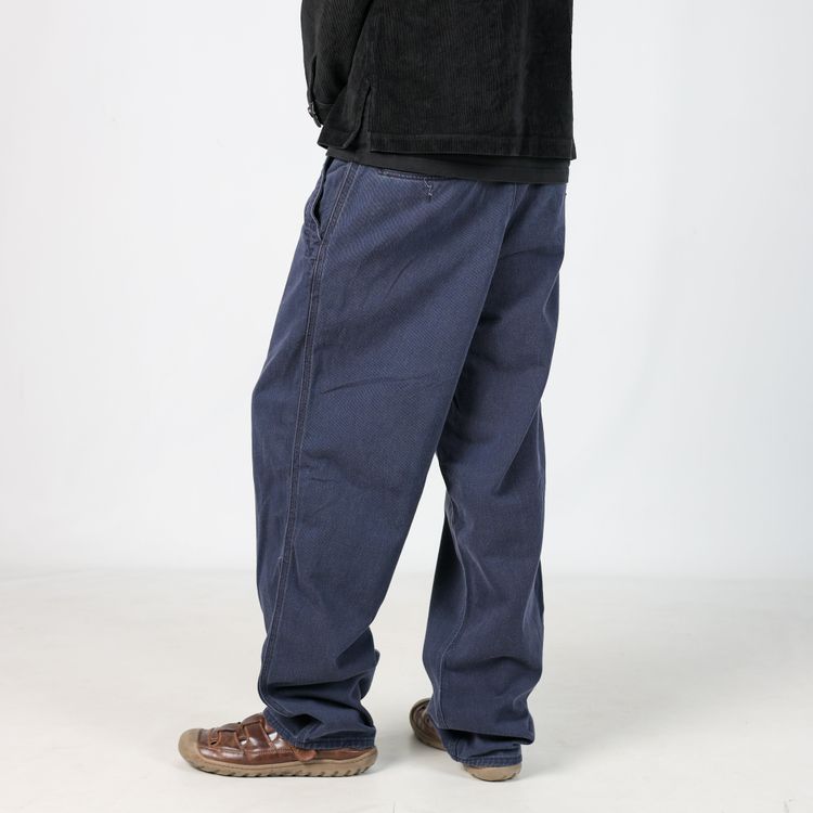 Navy Blue y2ks Carhartt Woven Baggy Pants (34x32) 4