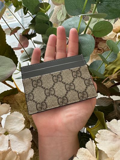 Gucci Card Holder ‘Grey Trim’ NO BOX *Authentic*