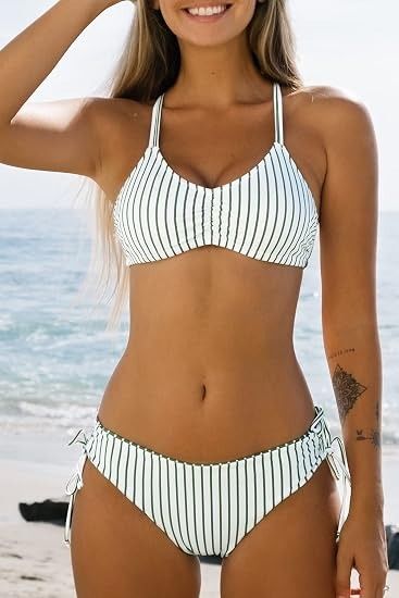 Striped Bikini Set image 1