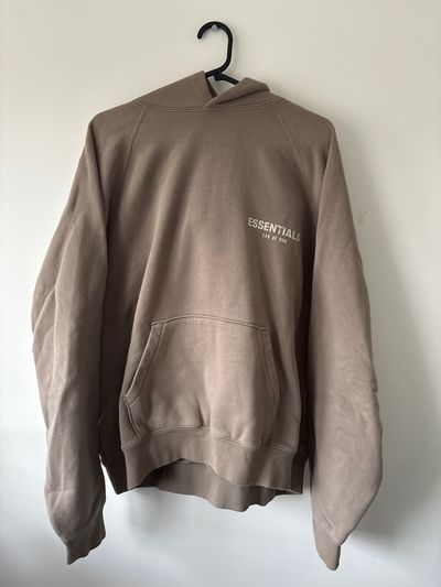 Essentials Fear Of God Light Brown Hoodie Medium