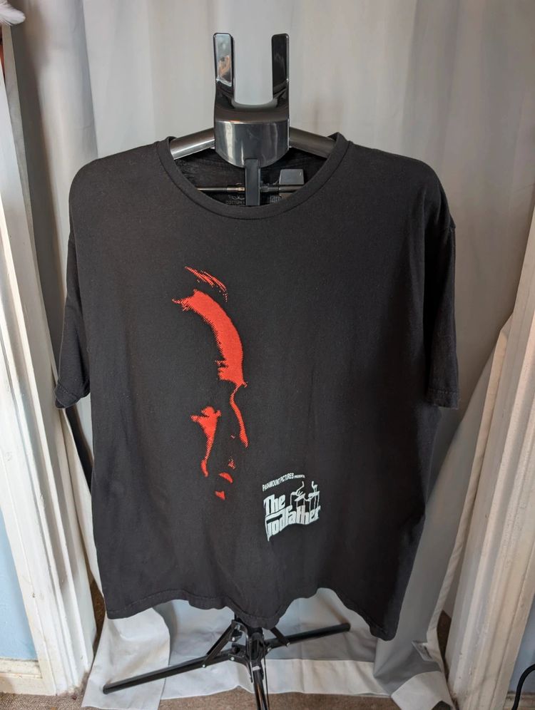 Immagine di Official The Godfather Marlon Brando Graphic Movie T-Shirt XL Black Cotton 1