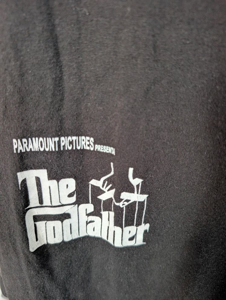 Immagine di Official The Godfather Marlon Brando Graphic Movie T-Shirt XL Black Cotton 2