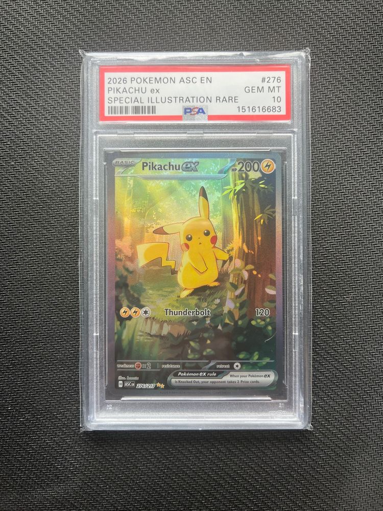 2026 Pokemon Pikachu Ex Special Illustration Rare Card obraz 1