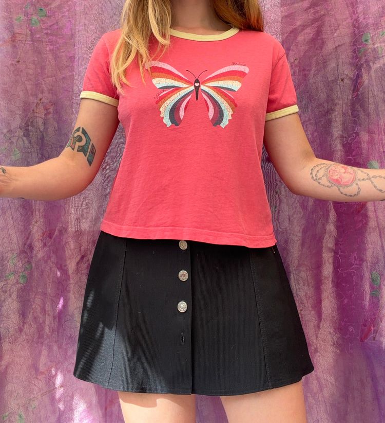Y2K Butterfly Cropped T