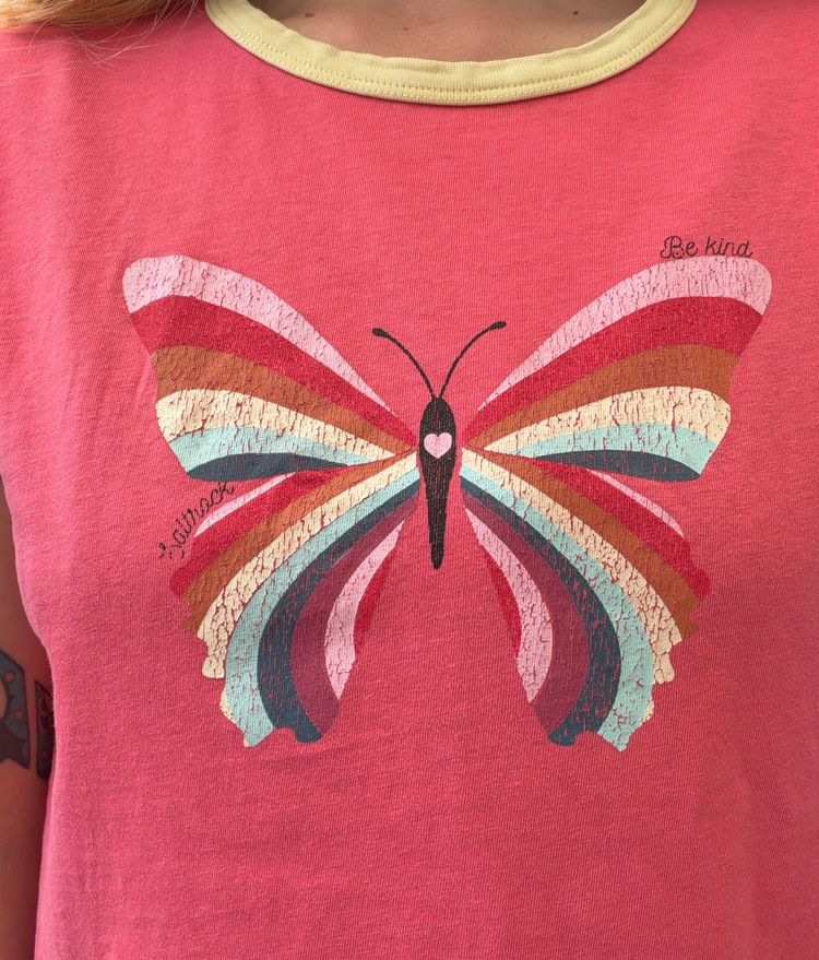 Y2K Butterfly Cropped T imagen 3