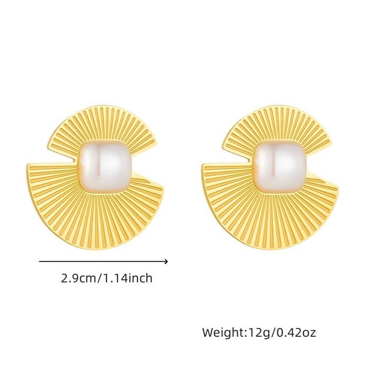 Immagine di Gold Tone Necklace And Earrings Set 18k gold plated  4