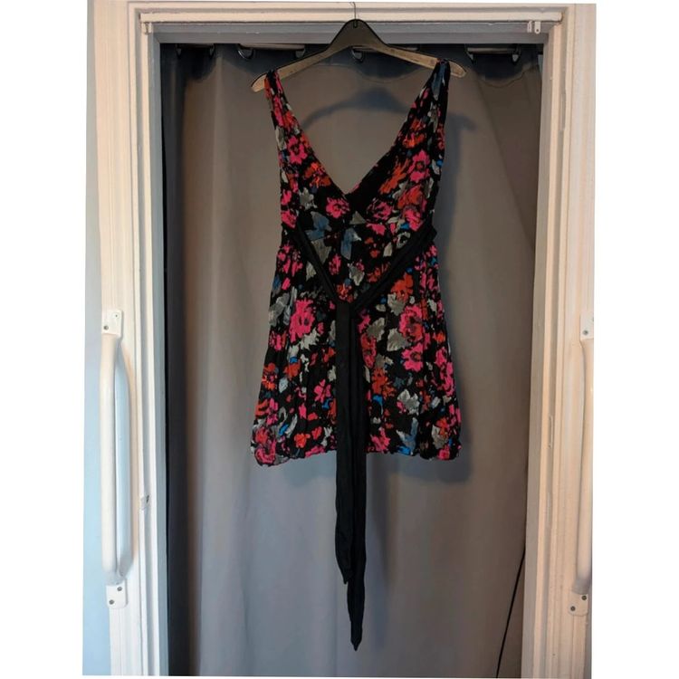 Immagine di Rise Black Floral Abstract Balloon Hem Dress UK 12 Indie Whimsigoth 7