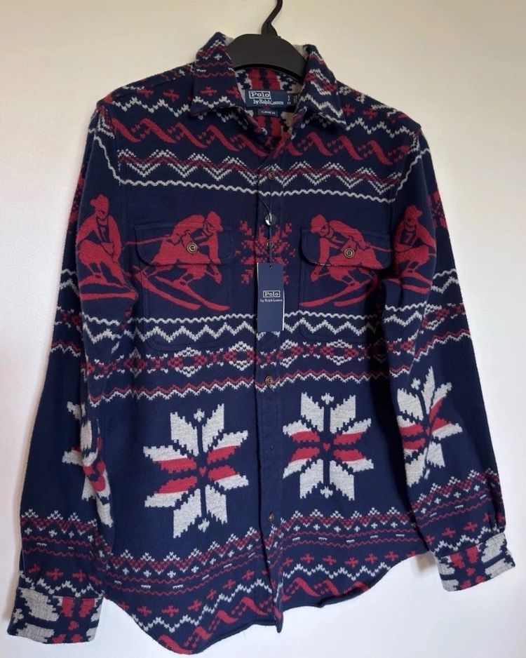 Polo Ralph Lauren Skier-Snowflake Workshirt Polo Ralph Lauren Men’s Size S Classic Fit New + Tags product image